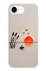 Le Balvo iPhone 16e Uyumlu Gün Batımı Çizim Baskılı Silikon Kılıf