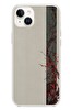 Le Balvo iPhone 14 Plus Uyumlu Sade Sonbahar Sarmaşık Baskılı Silikon Kılıf