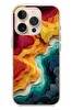 Le Balvo iPhone 16 Pro Uyumlu Renk Dalgaları Baskılı Silikon Kılıf