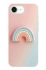 Le Balvo iPhone 16e Uyumlu Gökkuşağı Pastel Baskılı Silikon Kılıf