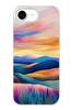 Le Balvo iPhone 16e Uyumlu Renkli Pastel Günbatımı Baskılı Silikon Kılıf