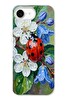 Le Balvo iPhone 16e Uyumlu Uğur Böceği Yağlı Boya Baskılı Silikon Kılıf