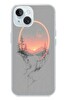 Le Balvo iPhone 15 Uyumlu Günbatımı Mermer Desenli Baskılı Silikon Kılıf