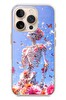 Le Balvo iPhone 16 Pro Uyumlu İskelet Çiçekleri Baskılı Silikon Kılıf
