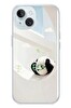 Le Balvo iPhone 15 Uyumlu Gözlüklü Panda Baskılı Silikon Kılıf