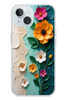 Le Balvo iPhone 15 Uyumlu Güzel Modern Çiçekler Baskılı Silikon Kılıf
