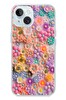 Le Balvo iPhone 15 Uyumlu Çiçek Bükleleri Baskılı Silikon Kılıf