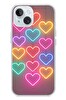 Le Balvo iPhone 15 Uyumlu Neon Kalpler Baskılı Silikon Kılıf