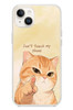Le Balvo iPhone 14 Plus Uyumlu Dont Touch My Phone Baskılı Silikon Kılıf
