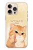 Le Balvo iPhone 16 Pro Max Uyumlu Dont Touch My Phone Baskılı Silikon Kılıf