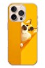 Le Balvo iPhone 16 Pro Uyumlu Sarı Köpek Baskılı Silikon Kılıf