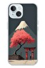 Le Balvo iPhone 15 Uyumlu Fuji Dağı Baskılı Silikon Kılıf