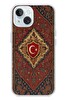 Le Balvo iPhone 15 Uyumlu Türkiye Bayraklı Halı Baskılı Silikon Kılıf