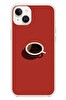 Le Balvo iPhone 14 Plus Uyumlu Sade Kahve Kupası Baskılı Silikon Kılıf