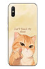 Le Balvo Redmi 9A Uyumlu Dont Touch My Phone Baskılı Silikon Kılıf