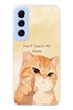 Le Balvo Samsung Galaxy S22 Uyumlu Dont Touch My Phone Baskılı Silikon Kılıf
