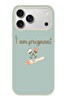 Le Balvo iPhone 17 Pro Max Uyumlu I'm Pregnant Baskılı Silikon Kılıf