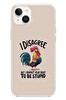 Le Balvo iPhone 14 Plus Uyumlu I Disagree Baskılı Silikon Kılıf