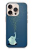 Le Balvo iPhone 16 Pro Uyumlu Uyuyan Fil Baskılı Silikon Kılıf