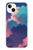 Le Balvo iPhone 13 - 14 Uyumlu Renkli Doğal Bulutlar Baskılı Silikon Kılıf