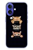 Le Balvo iPhone 16 Uyumlu Kedi Halleri Baskılı Silikon Kılıf