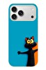 Le Balvo iPhone 17 Pro Max Uyumlu Kedi Uyarısı Baskılı Silikon Kılıf