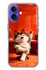 Le Balvo iPhone 16 Uyumlu Keyifli Köpek Baskılı Silikon Kılıf