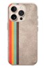 Le Balvo iPhone 16 Pro Uyumlu Retro Gökkuşağı Baskılı Silikon Kılıf
