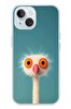 Le Balvo iPhone 15 Uyumlu Şaşkın Hayvan Baskılı Silikon Kılıf