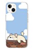Le Balvo iPhone 13 - 14 Uyumlu Duvar Üstünde Kedi Baskılı Silikon Kılıf