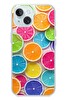 Le Balvo iPhone 15 Uyumlu Renkli Lime Dilimler Baskılı Silikon Kılıf
