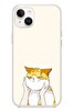 Le Balvo iPhone 14 Plus Uyumlu Sarı Kedi Yanakları Baskılı Silikon Kılıf