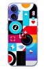 Le Balvo iPhone 16 Uyumlu Teknoloji Çizgileri Baskılı Silikon Kılıf