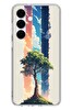 Le Balvo Samsung Galaxy S25 FE Uyumlu Yalnız Ağaç Dört Mevsim Baskılı Silikon Kılıf