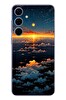Le Balvo Samsung Galaxy S24 Plus Uyumlu Gün Batımı ve Ay Baskılı Silikon Kılıf
