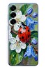 Le Balvo Samsung Galaxy S25 Plus Uyumlu Uğur Böceği Yağlı Boya Baskılı Silikon Kılıf