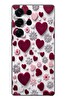 Le Balvo Samsung Galaxy S25 Ultra Uyumlu Kırmızı ve Pembe Kalpler Baskılı Silikon Kılıf