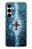 Le Balvo Samsung Galaxy S25 FE Uyumlu Kış Ortasında Uçak Baskılı Silikon Kılıf