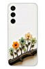 Le Balvo Samsung Galaxy S23 FE Uyumlu Dalda Açan Çiçekler Baskılı Silikon Kılıf