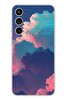 Le Balvo Samsung Galaxy S23 FE Uyumlu Renkli Doğal Bulutlar Baskılı Silikon Kılıf