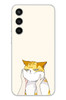 Le Balvo Samsung Galaxy S23 FE Uyumlu Sarı Kedi Yanakları Baskılı Silikon Kılıf
