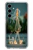 Le Balvo Samsung Galaxy S24 FE Uyumlu Kedili Neon Kız Baskılı Silikon Kılıf