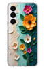 Le Balvo Samsung Galaxy S25 FE Uyumlu Güzel Modern Çiçekler Baskılı Silikon Kılıf