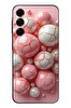 Le Balvo Samsung Galaxy A16 Uyumlu Pembe Beyaz Kırık Toplar Baskılı Silikon Kılıf