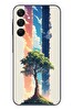 Le Balvo Samsung Galaxy A25 Uyumlu Yalnız Ağaç Dört Mevsim Baskılı Silikon Kılıf