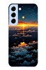 Le Balvo Samsung Galaxy S22 Uyumlu Gün Batımı ve Ay Baskılı Silikon Kılıf