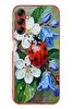 Le Balvo Samsung Galaxy A14 Uyumlu Uğur Böceği Yağlı Boya Baskılı Silikon Kılıf