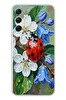 Le Balvo Samsung Galaxy A34 Uyumlu Uğur Böceği Yağlı Boya Baskılı Silikon Kılıf