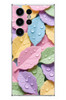 Le Balvo Samsung Galaxy S23 Ultra Uyumlu Pastel Damlalıklı Yapraklar Baskılı Silikon Kılıf