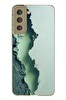 Le Balvo Samsung Galaxy S21 FE Uyumlu Koyu Yeşil İzler Baskılı Silikon Kılıf